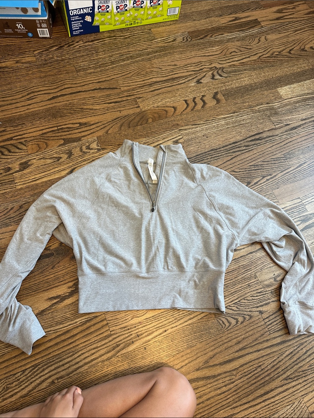 lululemon athletica Light Gray Quarter-Zip Pullover